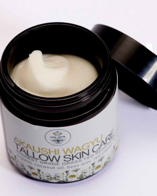 Skincare product jar with cream on a white background